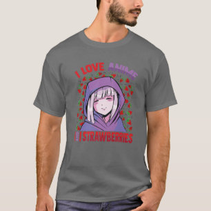 Camiseta Me Encanta Anime Y Strawberry - Kawaii Blushing Ot