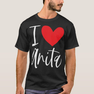 Camiseta Me encanta Anita Nombre Chica Personalizada Mujer 