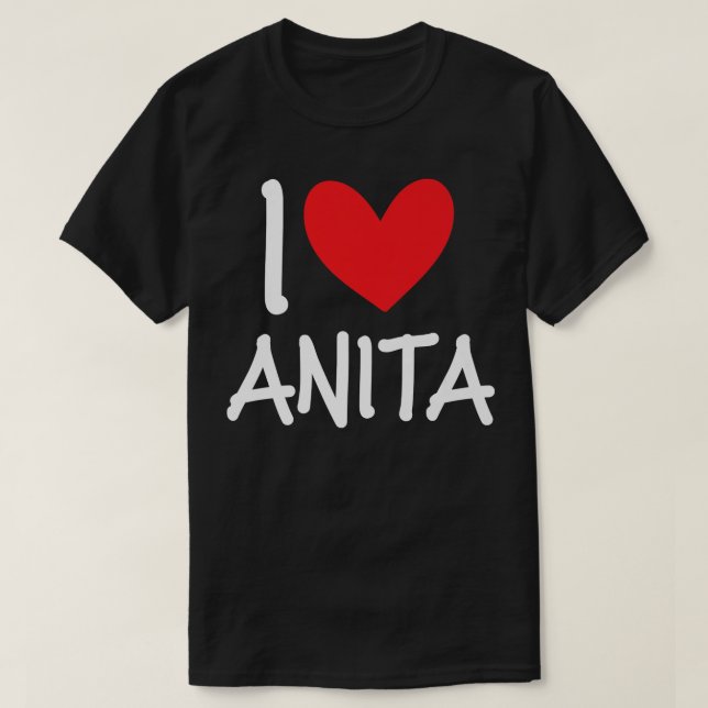Camiseta Me encanta Anita Nombre Chica Personalizada Mujer  (Diseño del anverso)