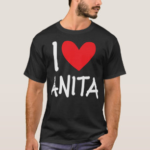 Camiseta Me encanta Anita Nombre Chica Personalizada Mujer 
