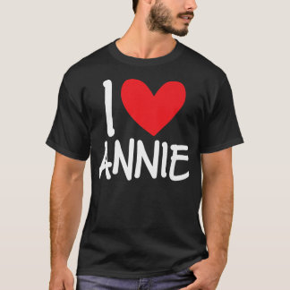 Camiseta Me encanta Annie Name Heart Personalized Men BFF F