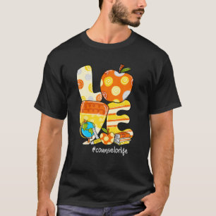 Camiseta ME ENCANTA Apple Candy Corn Counselor Life Fall Ha