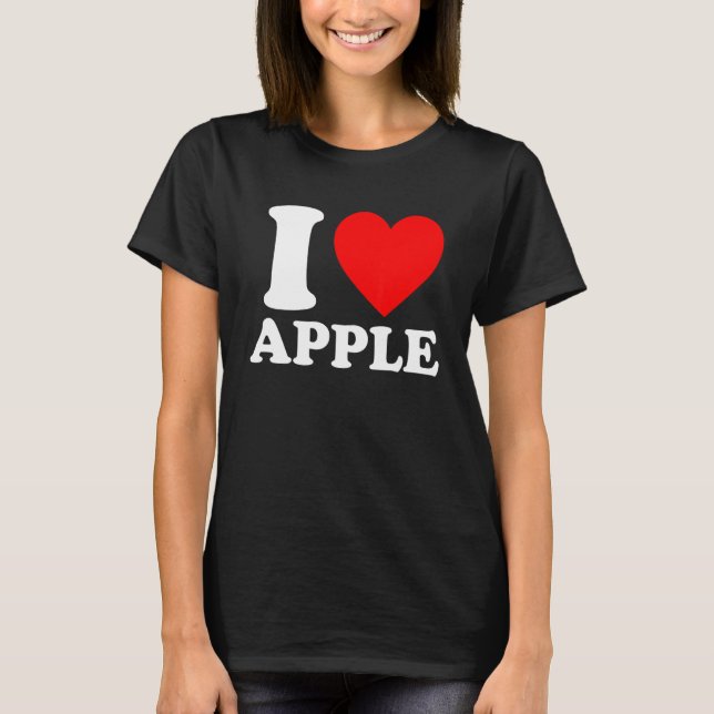 Camiseta Me encanta Apple I Heart Apple Squad Fruit (Anverso)