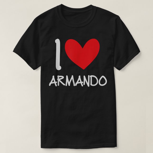 Camiseta Me encanta Armando Nombre Hombres Personalizados G (Diseño del anverso)