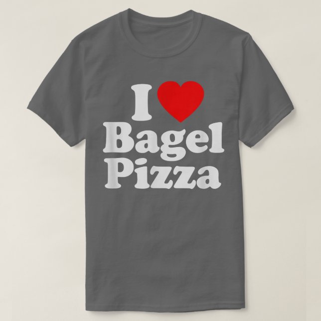 Camiseta Me encanta Bagel Pizza Heart Funny 781131 (Diseño del anverso)