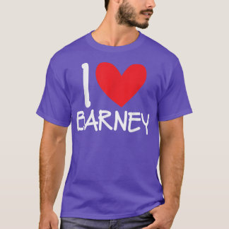 Camiseta Me encanta Barney Name Heart Personalized Men BFF