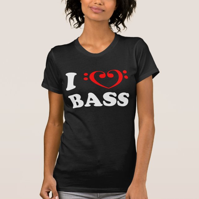 Camiseta Me encanta Bass (Bass Clef) (Anverso)