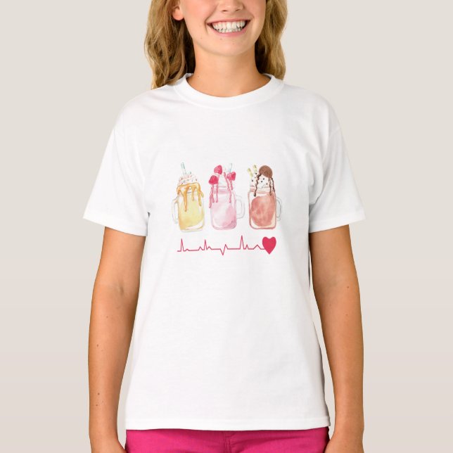 Camiseta Me encanta batido de leche (Anverso)