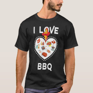 Camiseta Me Encanta Bbq Gracioso Para Los Amantes De La Bar