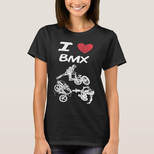 Camiseta Me encanta Bmx una gran pasión o idea de hobby (Anverso)
