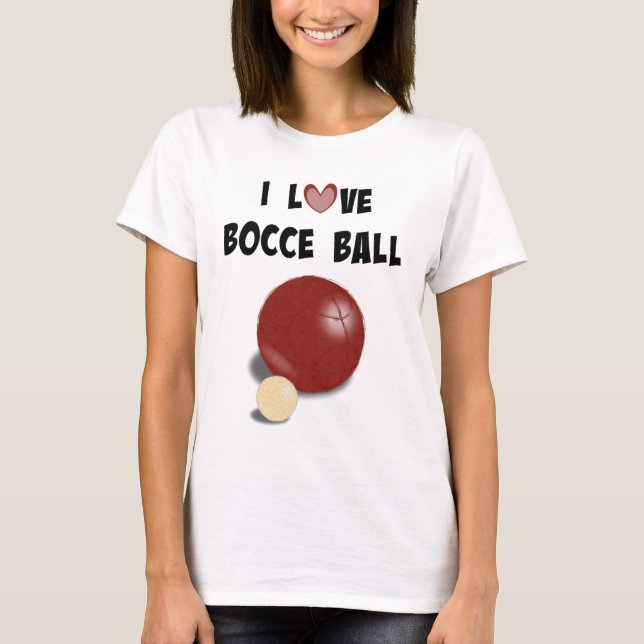Camiseta Me encanta Bocce Ball (Anverso)