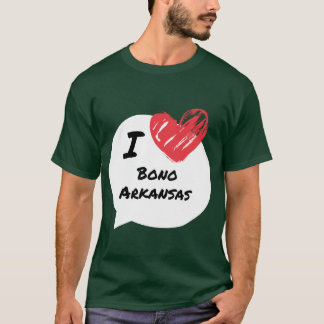 Camiseta Me encanta Bono Arkansas sobredimensionado