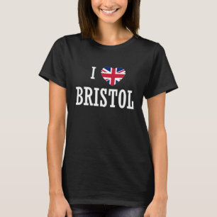 Camiseta Me encanta Bristol Inglaterra Unión Jack Bandera H