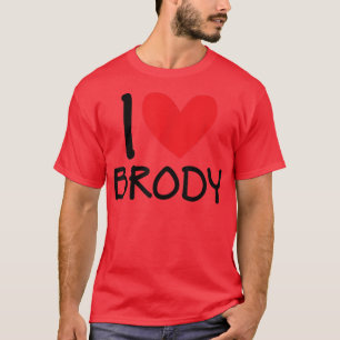 Camiseta Me Encanta Brody Name Heart Personalized Men BFF F