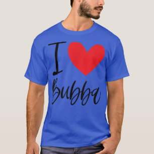 Camiseta Me encanta Bubba Nombre Corazón Hombres Personaliz