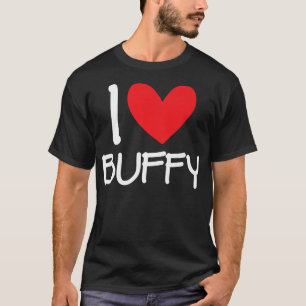 Camiseta Me encanta Buffy Name Heart Personalized Men BFF F
