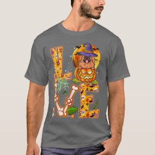 Camiseta Me encanta calabaza de brujas pekingesa miedo perr