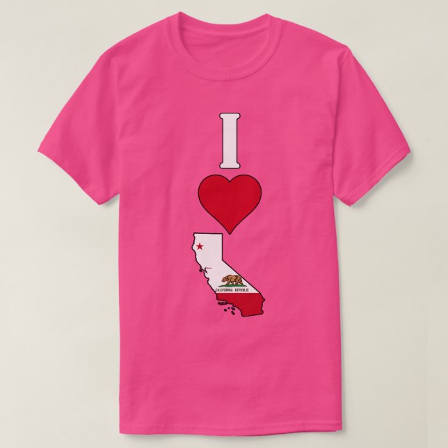 Camiseta Me encanta California Vertical I Heart California  (Diseño del anverso)