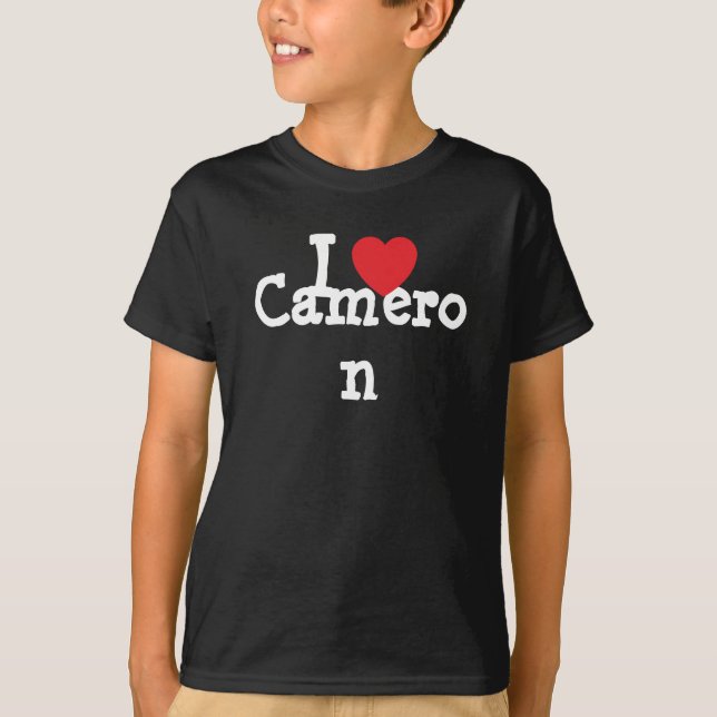 Camiseta Me encanta Cameron corazón T-Shirt (Anverso)