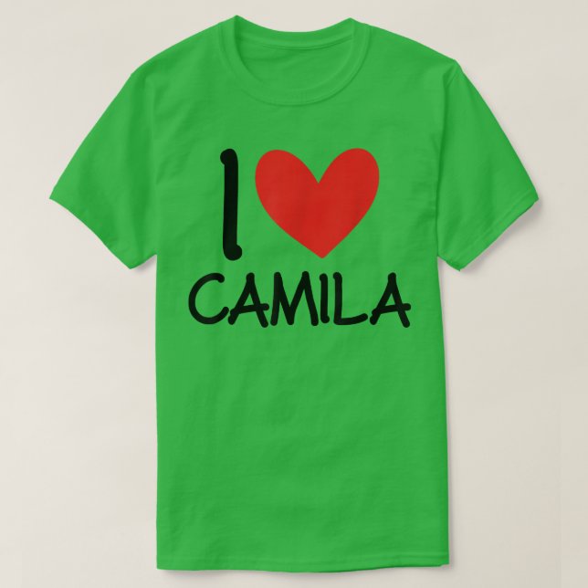 Camiseta Me Encanta Camila Nombre Chica Personalizada Mujer (Diseño del anverso)