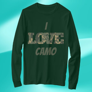 Camiseta Me Encanta Camouflage Green Brown  