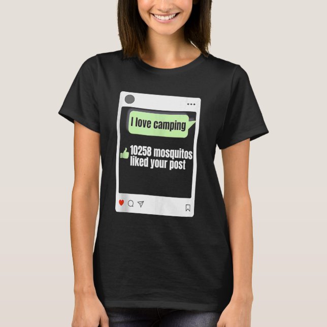 Camiseta Me Encanta Camping 10258 A Los Mosquitos Les Gusta (Anverso)