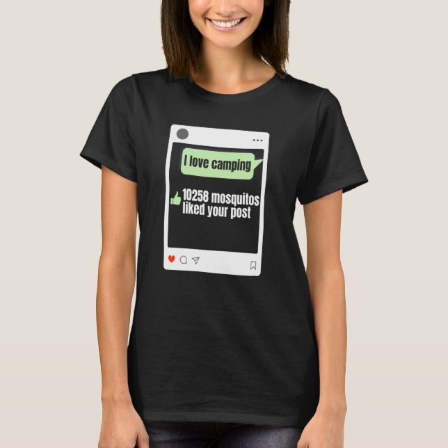 Camiseta Me Encanta Camping 10258 A Los Mosquitos Les Gusta (Anverso)