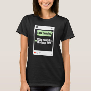 Camiseta Me Encanta Camping 10258 A Los Mosquitos Les Gusta