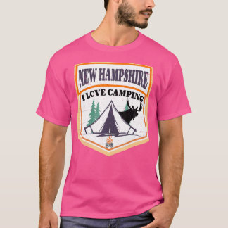 Camiseta Me Encanta Camping En New Hampshire Con La Camiset