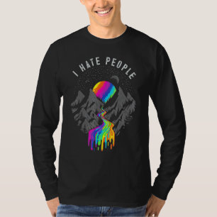 Camiseta Me encanta Camping I Hate People Outdoor Vintage