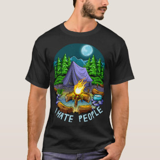 Camiseta Me Encanta Camping Odio A La Gente Indignada Vinta