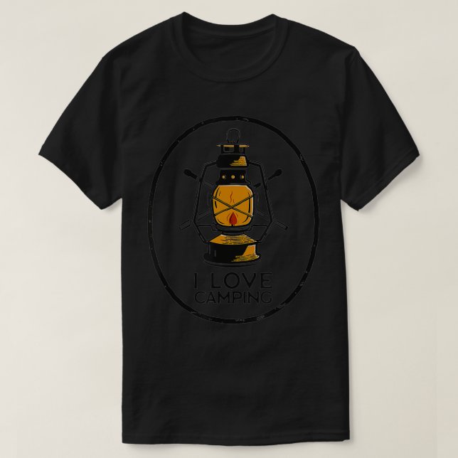 Camiseta Me Encanta Camping Tet Con Lantern (Diseño del anverso)