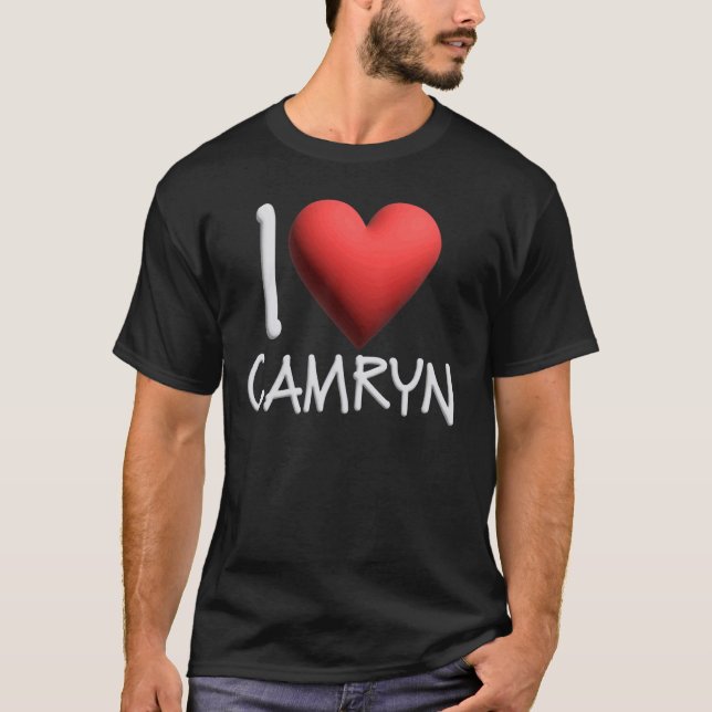Camiseta Me encanta Camryn Name Chica personalizada Mujer a (Anverso)