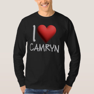 Camiseta Me encanta Camryn Name Chica personalizada Mujer a