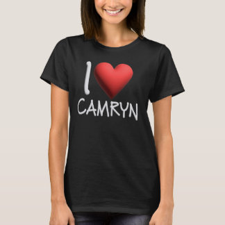 Camiseta Me encanta Camryn Name Chica personalizada Mujer a