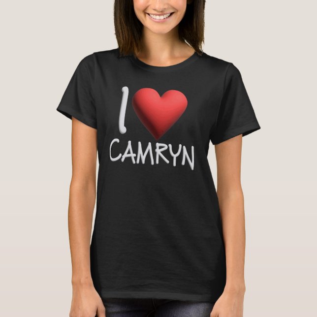 Camiseta Me encanta Camryn Name Chica personalizada Mujer a (Anverso)