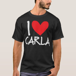 Camiseta Me encanta Carla Name Heart Personalized Men BFF