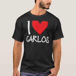Camiseta Me encanta Carlos Nombre Hombres Personalizados Gu
