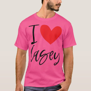Camiseta Me encanta Casey Nombre Corazón Hombres Personaliz