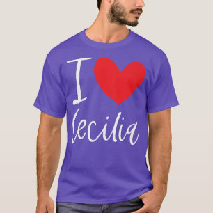 Camiseta Me Encanta Cecilia Nombre Chica Personalizada Muje