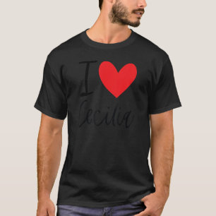 Camiseta Me Encanta Cecilia Nombre Chica Personalizada Muje