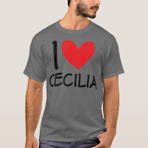 Camiseta Me Encanta Cecilia Nombre Chica Personalizada Muje