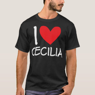 Camiseta Me Encanta Cecilia Nombre Chica Personalizada Muje