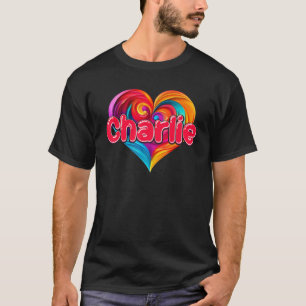 Camiseta Me encanta Charlie Nombre Colorido Nombrado