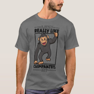 Camiseta Me encanta Chimpanzees Chimpanzee 1