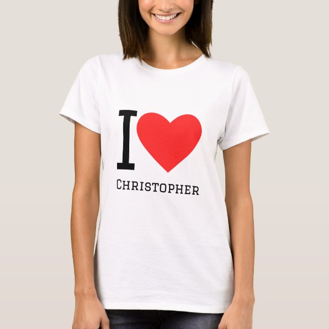 Camiseta Me encanta Christopher (Anverso)