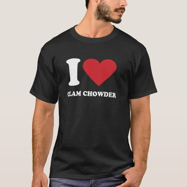Camiseta Me encanta CLAM CHOWDER I Heart CLAM CHOWDER (Anverso)