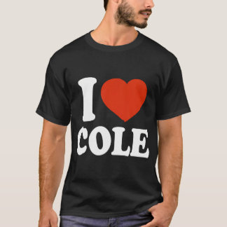 Camiseta Me encanta Cole I Heart Cole Red Heart Valentine