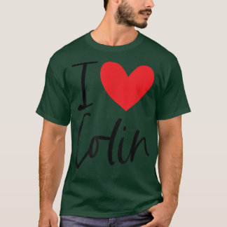 Camiseta Me encanta Colin Name Heart Personalized Men BFF