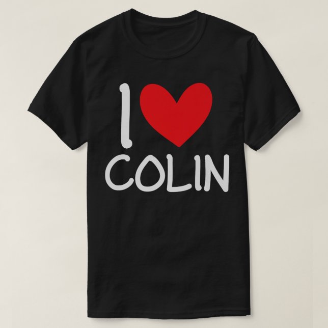 Camiseta Me encanta Colin Nombre Hombres Personalizados Guy (Diseño del anverso)
